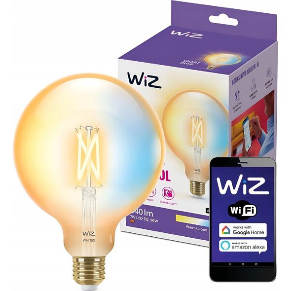 Signify WiZ Filament 50W E27 Globeform G125 Amber Einzelpack.
