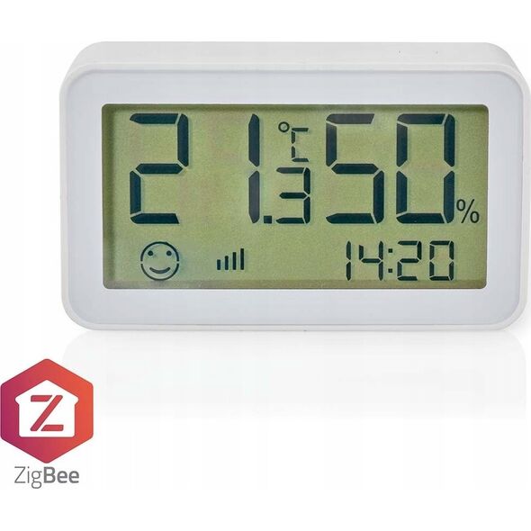 Nawilżacz powietrza Nedis Nedis ZBSC30WT, White, Indoor hygrometer, Indoor thermometer, Hygrometer, Thermometer, Hygrometer, Thermometer, Plastic, 0 - 95%