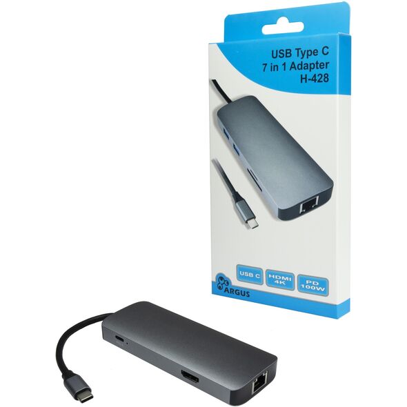 Σταθμός σύνδεσης USB-C Argus 7σε1