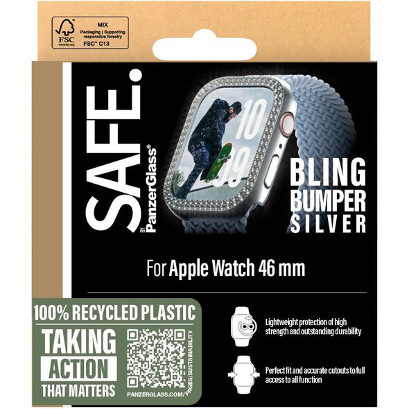 ΠΡΟΣΤΑΤΕΥΤΙΚΟ Bling Bumper Silver Apple Watch 10/46mm