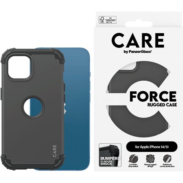 Θήκη CARE Μοντέρνο Μαύρο FORCE iPhone 14/13