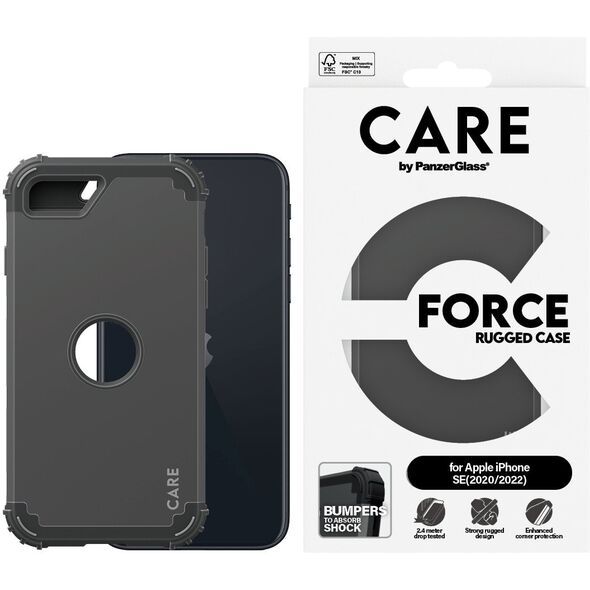 Θήκη CARE Μοντέρνο Μαύρο FORCE iPhone SE (2020/2022)