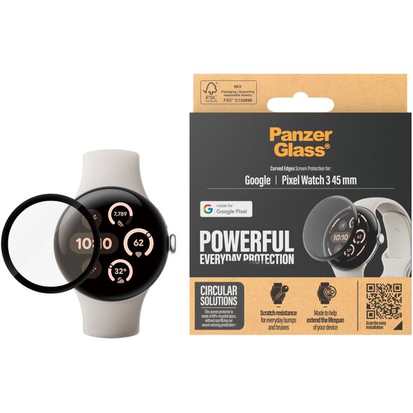 Προστατευτικό Οθόνης PanzerGlass Google Pixel Watch 3 (45mm)
