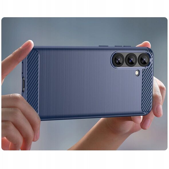Θήκη σιλικόνης Carbon Case για Samsung Galaxy S25+ - μπλε