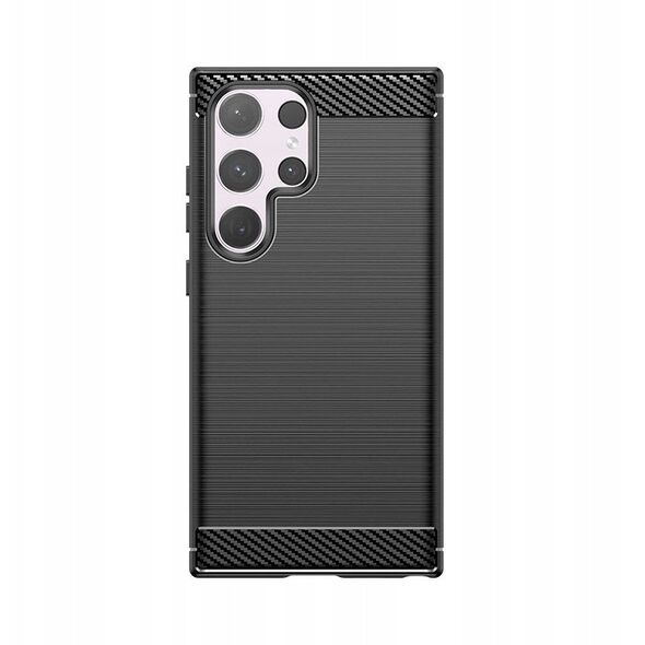 Θήκη σιλικόνης Carbon Case για Samsung Galaxy S24 FE - μαύρο