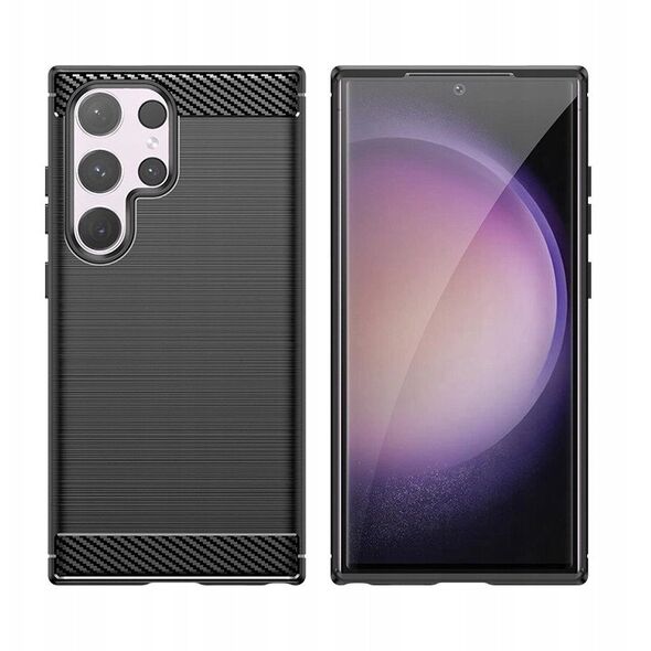 Θήκη σιλικόνης Carbon Case για Samsung Galaxy S24 FE - μαύρο