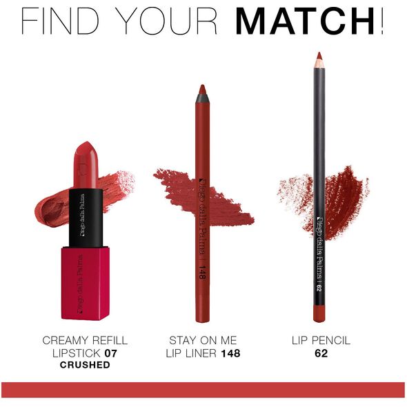 Diego Dalla Palma, The Lipstick Creamy, Cream Lipstick, 07, Crushed, Refill, 3.5 g For Women
