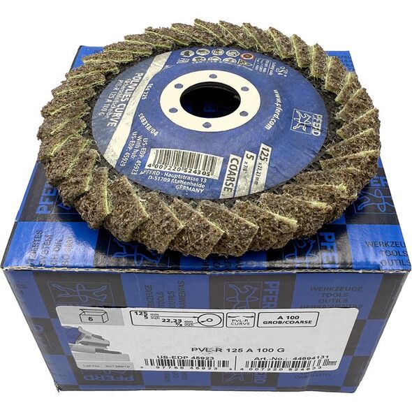 Δίσκος λείανσης τσόχας PFERD Curve PVL-R 125 A 100 G