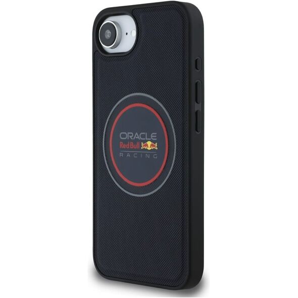 Θήκη Red Bull Meshed Logo και Κόκκινο Δαχτυλίδι MagSafe για iPhone 16e μπλε