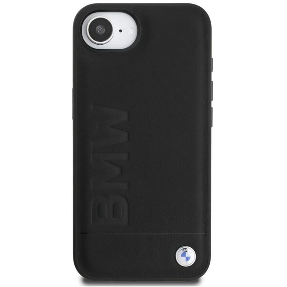 Θήκη BMW Δερμάτινη με Θερμοτυπία για iPhone 16e μαύρο
