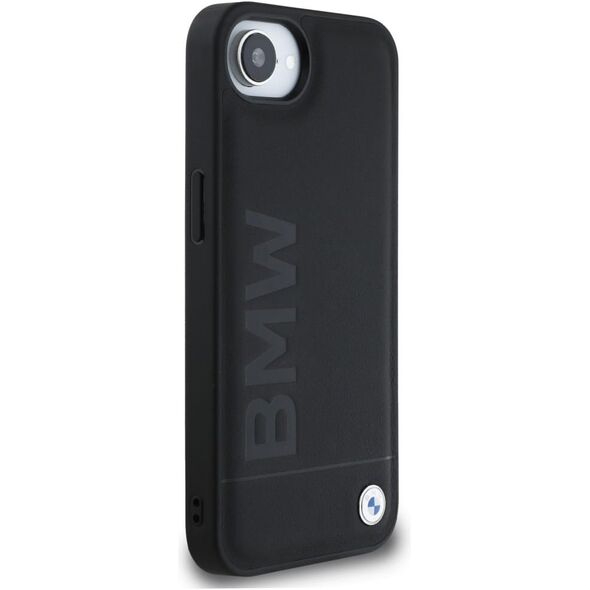 Θήκη BMW Δερμάτινη με Θερμοτυπία για iPhone 16e μαύρο