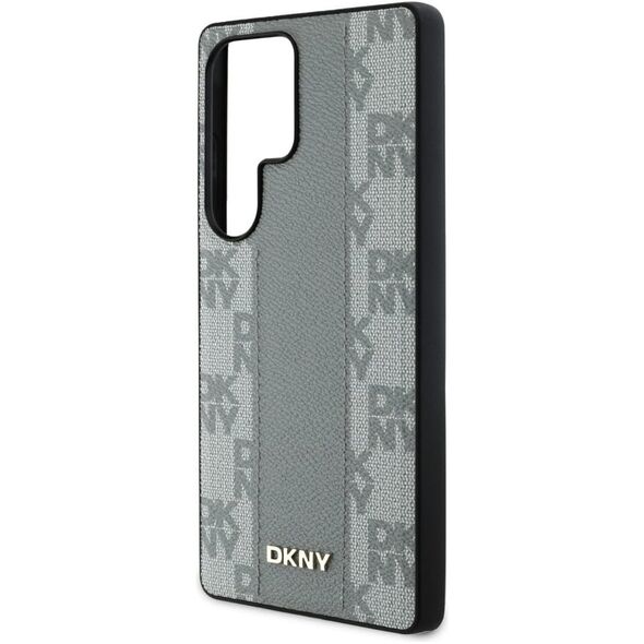 Θήκη DKNY Δερμάτινο Καρό Σχέδιο MagSafe για Samsung Galaxy S25 Ultra taupe