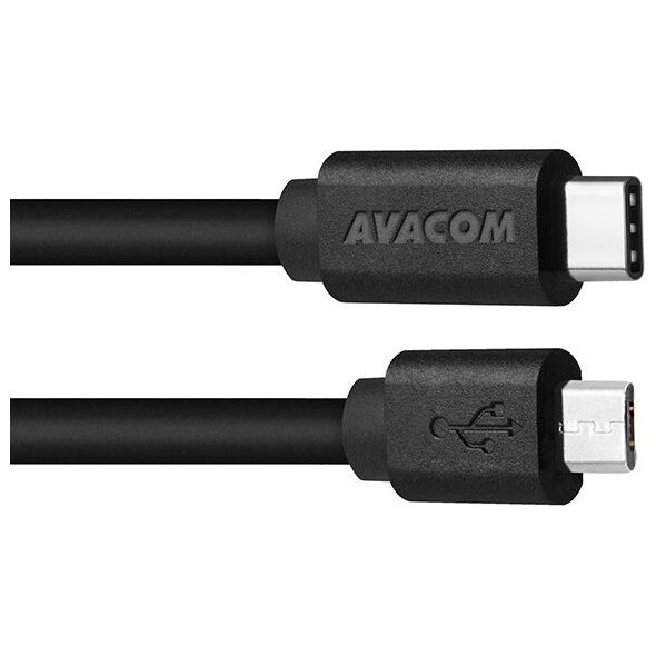 Kabel USB Avacom USB-C - microUSB 1 m Czarny (DCUS-TPMI-P10K)
