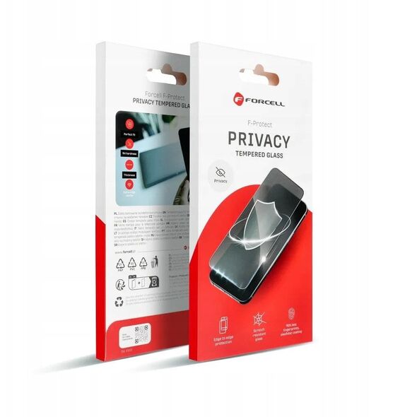 Tempered Glass FORCELL Privacy Glass - για Iphone 16 Plus μαύρο