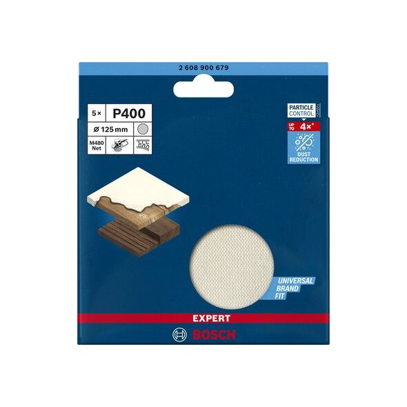 Bosch Bosch Expert M480 mesh sanding sheet O 125mm, K400 (5 pieces)