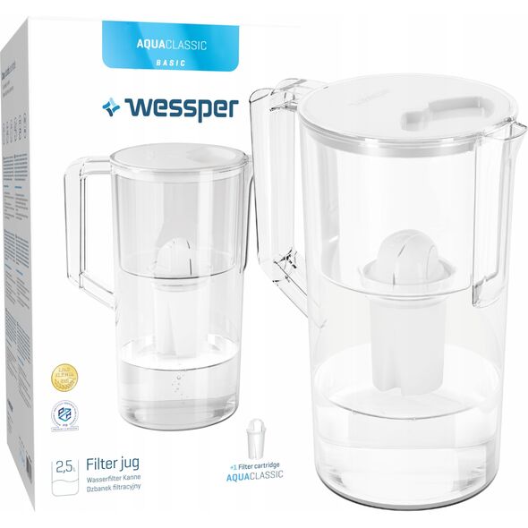 Dzbanek filtrujący Wessper AquaClassic Basic 2.5L biały (WES204-WH)