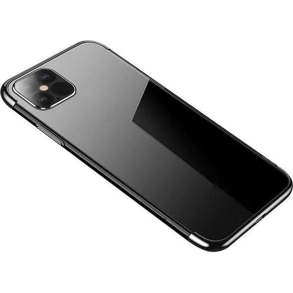 Hurtel Clear Color case żelowy pokrowiec etui z metaliczną ramką iPhone 13 Pro czarny