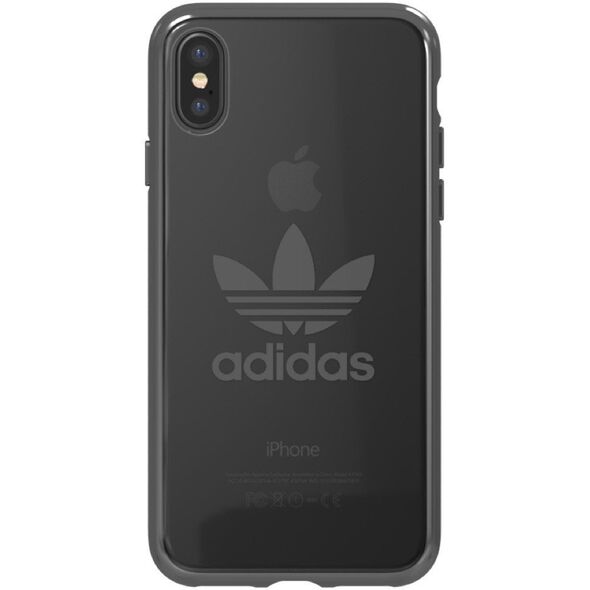 Adidas Διάφανη Θήκη Σιλικόνης για Apple iPhone X / XS Διαφανής - Μαύρη (EU Blister)
