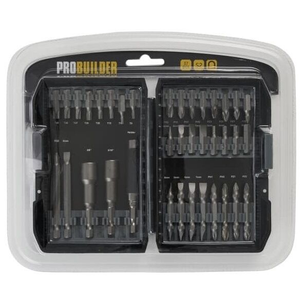 Σετ μύτες κατσαβιδιού PROBUILDER, ατσάλι S2, 37 τεμ.
