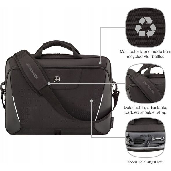 WENGER XE Brief 17 43,18cm 17Zoll Laptop Briefcase with Tablet Pocket Black