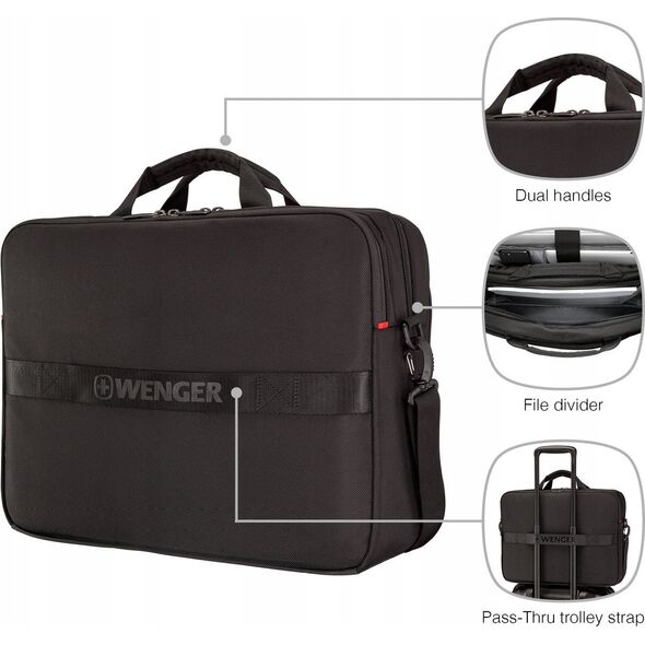 WENGER XE Brief 17 43,18cm 17Zoll Laptop Briefcase with Tablet Pocket Black