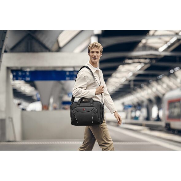 WENGER Cosmic Χαρτοφύλακας 35,56cm 14Ίντσες - 40,64cm 16Ίντσες Χαρτοφύλακας για Laptop με Θήκη για Tablet Μαύρο