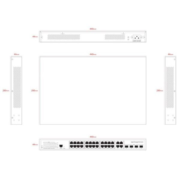 Διαχειριζόμενος Διακόπτης Layer 2+, 24