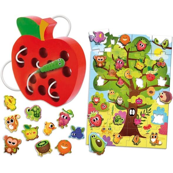 MONTESSORI puzzle and educational game 2 in 1 FRUITS, 92260