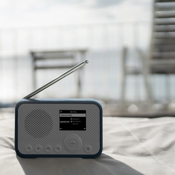 Radio Sangean Sangean WFR-39 Internet Taschenradio Internet, DAB, UKW Internetradio, UKW, WLAN Spotify, Weckfunktion, wiederaufladbar Weiß, Blau (A500466)