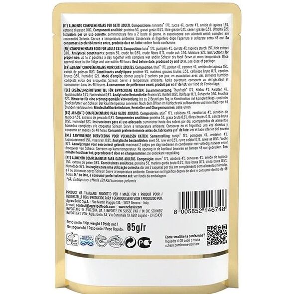 Schesir Soup Karma dla Kota Zupa Tuńczyk Dynia 85g
