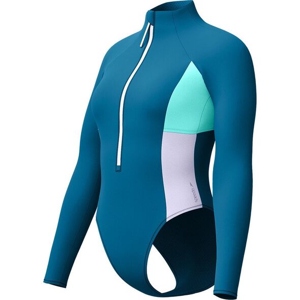Damski Strój Kąpielowy L/s Clrblck Zip 1 Pc  rozmiar M
