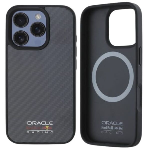 Red Bull RBHMP16L24CFILSK iPhone 16 Pro  6.3" hardcase czarny/black Carbon Fiber Shiny Logo MagSafe