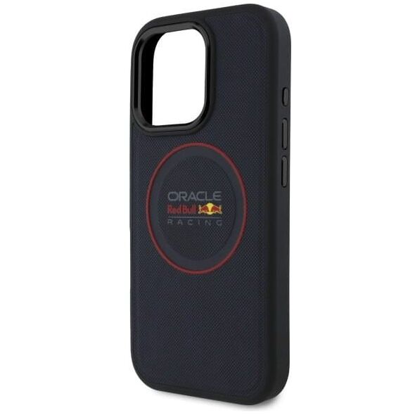 Red Bull RBHMP16L24PUILVR iPhone 16 Pro  6.3" hardcase granatowy/navy Leather Red Ring MagSafe