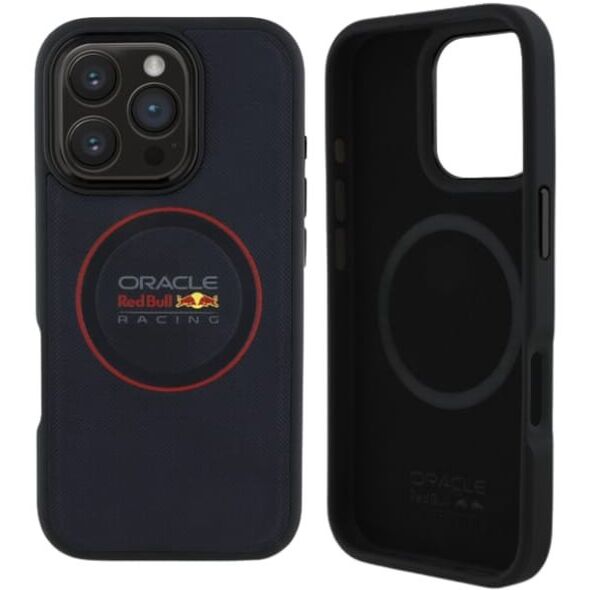 Red Bull RBHMP16X24PUILVR iPhone 16 Pro  Max 6.9" hardcase granatowy/navy Leather Red Ring MagSafe