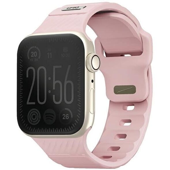 UNIQ pasek Stride Apple Watch Series1/2/3/4/5/6/7/8/9/SE/SE2 38/40/41mm FKM Rubber Strap różowy/pale pink