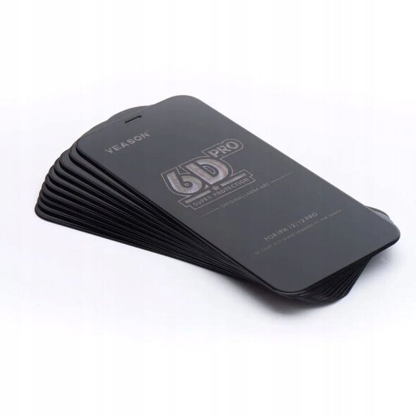 Προστατευτικό Γυαλί 6D Pro Veason Glass (SET 10in1) - για Iphone 7 / 8 / SE 2020 / SE 2022 μαύρο