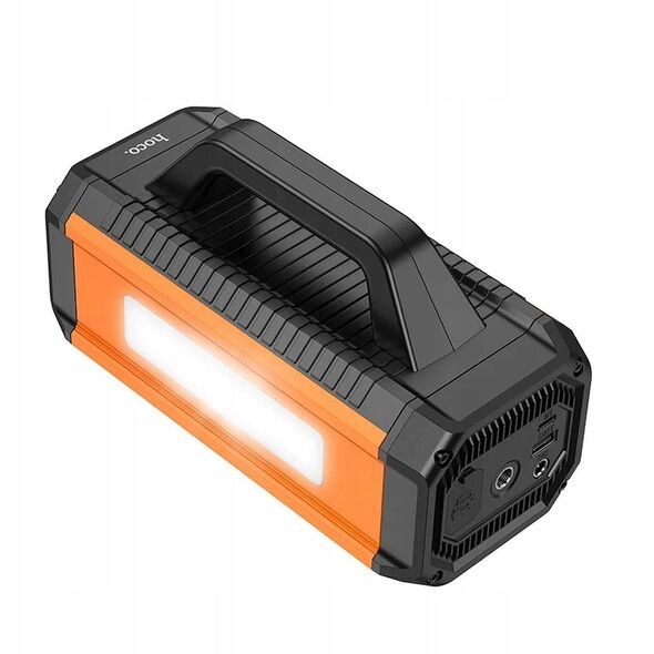 HOCO powerbank 10000 mAh με λειτουργία εκκίνησης αυτοκινήτου με συμπιεστή και φακό 18W QS4 πορτοκαλί-μαύρο
