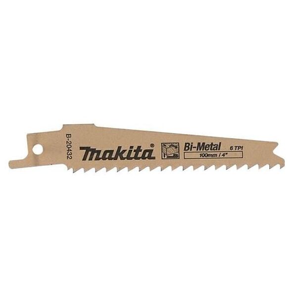 Πριονόλαμες για σπαθόσεγα Makita B-20432 BiM 100x0,9mm (6tpi), 5 τεμάχια, για μέταλλο, ξύλο, ξύλο με καρφιά