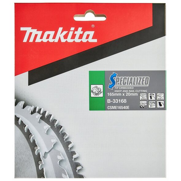 Πριόνι Δίσκου MAKITA 165x20x40z ΕΙΔΙΚΟ ΓΙΑ ΞΥΛΟ (ΜΕ ΚΑΡΦΙΑ ΚΑΙ ΡΟΖΟΥΣ)