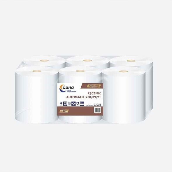 Luna Soft Home Automatik 250/39/21 – Χαρτοπετσέτα, 2-στρώσεις, κυτταρίνη – 6 ρολά