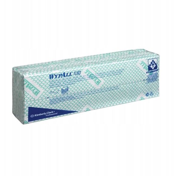 Kimberly Clark WYPALL X80 Critical Clean - Πράσινα πανιά καθαρισμού διπλωμένα στη μέση - 25 τεμάχια