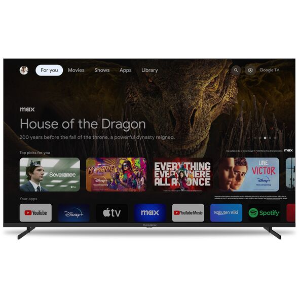 ΤΗΛΕΟΡΑΣΗ THOMSON 65UG4S14 UHD 4K SMART Google TV, πλαϊνά πόδια