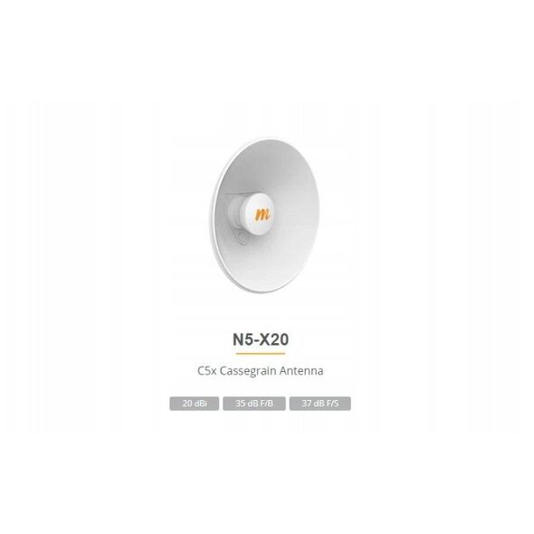 Mimosa N5-X20 | Antena Modułowa Horn Do C5X | 2-Pack, 20Dbi, 12St, 4,9-6,4Ghz, 270Mm