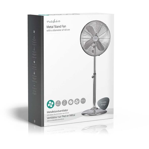 Επιδαπέδιος ανεμιστήρας Nedis 50W χρώμιο