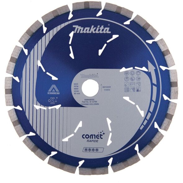 MAKITA ΔΙΑΜΑΝΤΟΔΙΣΚΟΣ 230x22,23mm ΤΜΗΜΑ (ΞΗΡΗ ΚΟΠΗ) ΣΚΥΡΟΔΕΜΑ, ΤΟΥΒΛΟ