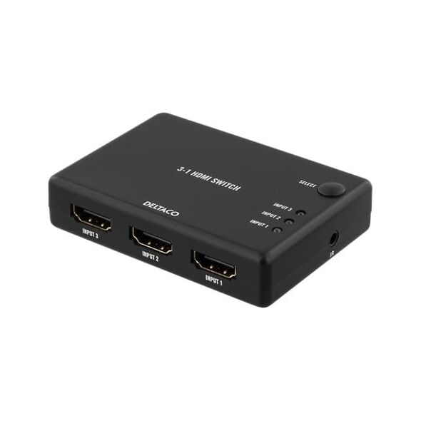 Deltaco Διακόπτης DELTACO 3in-1out, 60Hz, 7.1 ήχος, Ultra HD, μαύρο / HDMI-7042