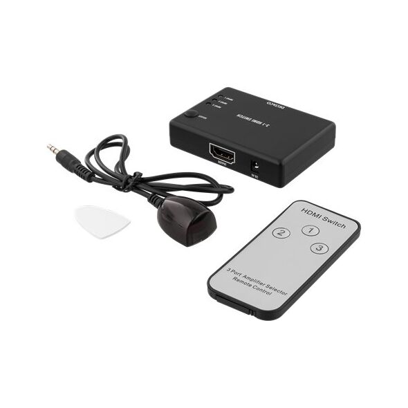 Deltaco Διακόπτης DELTACO 3in-1out, 60Hz, 7.1 ήχος, Ultra HD, μαύρο / HDMI-7042