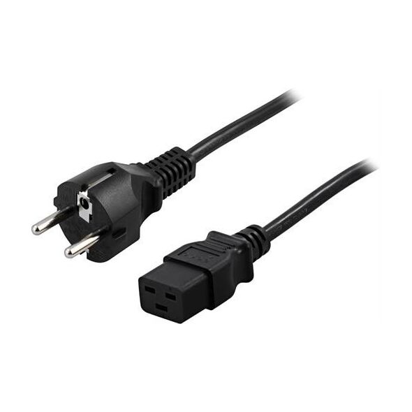 Καλώδιο τροφοδοσίας Deltaco DELTACO καλώδιο, 16A, CEE 7/7 - IEC C19, 5m DEL-111T