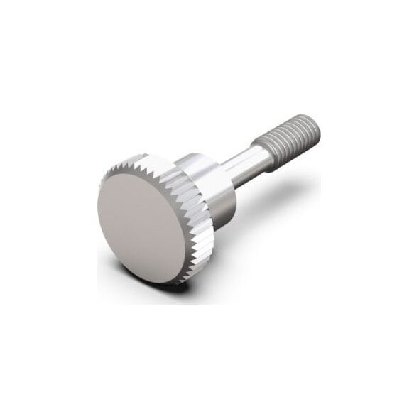 SCHROFF Śruba kołnierzowa SCHROFF, łeb radełkowany krótki, M2,5 x 12,3 mm, mosiądz niklowany, 100 szt.