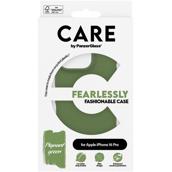 PanzerGlass PanzerGlass CARE Fashion Colors iPhone 16 Pro πράσινο